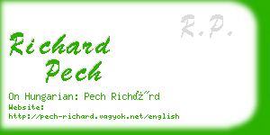 richard pech business card